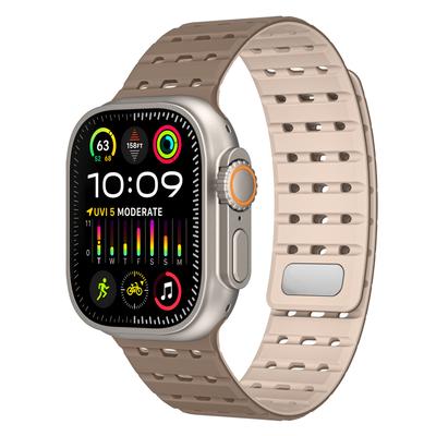 Для Apple Watch Ultra 3 2 1 49 мм / Series 11 10 46 мм / 9 8 7 45 мм / SE3 SE2 SE 6 5 4 44 мм / 3 2 1 42 мм Дышащий силиконовый ремешок