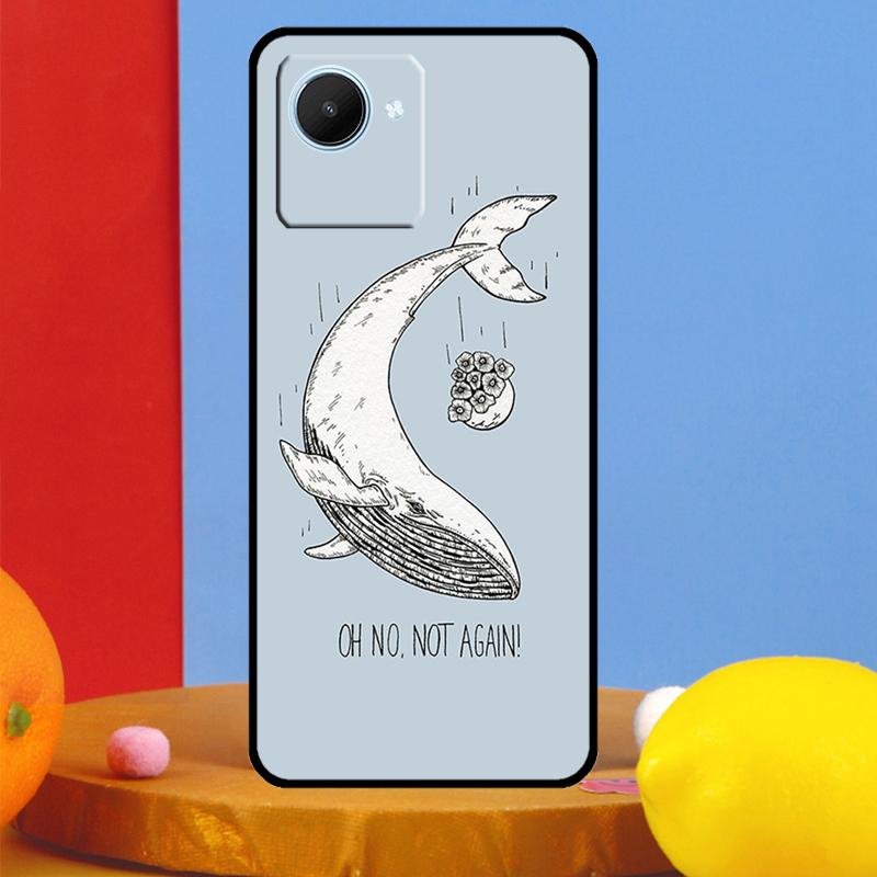 Мультяшный кит для Realme GT5 GT Neo 6 9 10 11 12 Pro Plus C21Y C25s C30 C31 C33 C35 C51 C53 C55 C67 Чехол