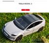 AKX1 1:24 TESLA Model 3 Car Toys  Alloy Diecasts Metal Vehicles Car Model With Sound Light Vehicle Toys For Children Gifts Collection