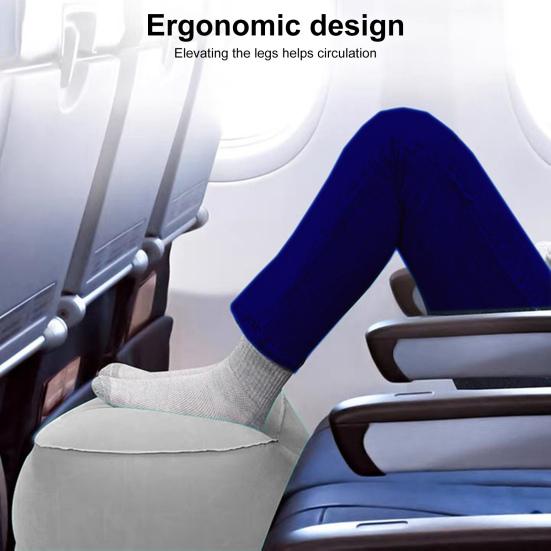 Надувная подставка для ног в самолете, регулируемая по высоте, износостойкая, очень мягкая, широко используемая, складная, портативная, удлинитель для кресла в самолете