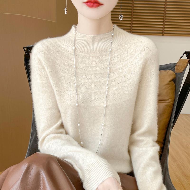 Женский кашемировый свитер Qinghe кашемир 30% кашемир 70% шерсть теплый и модный универсальный осенне-зимний