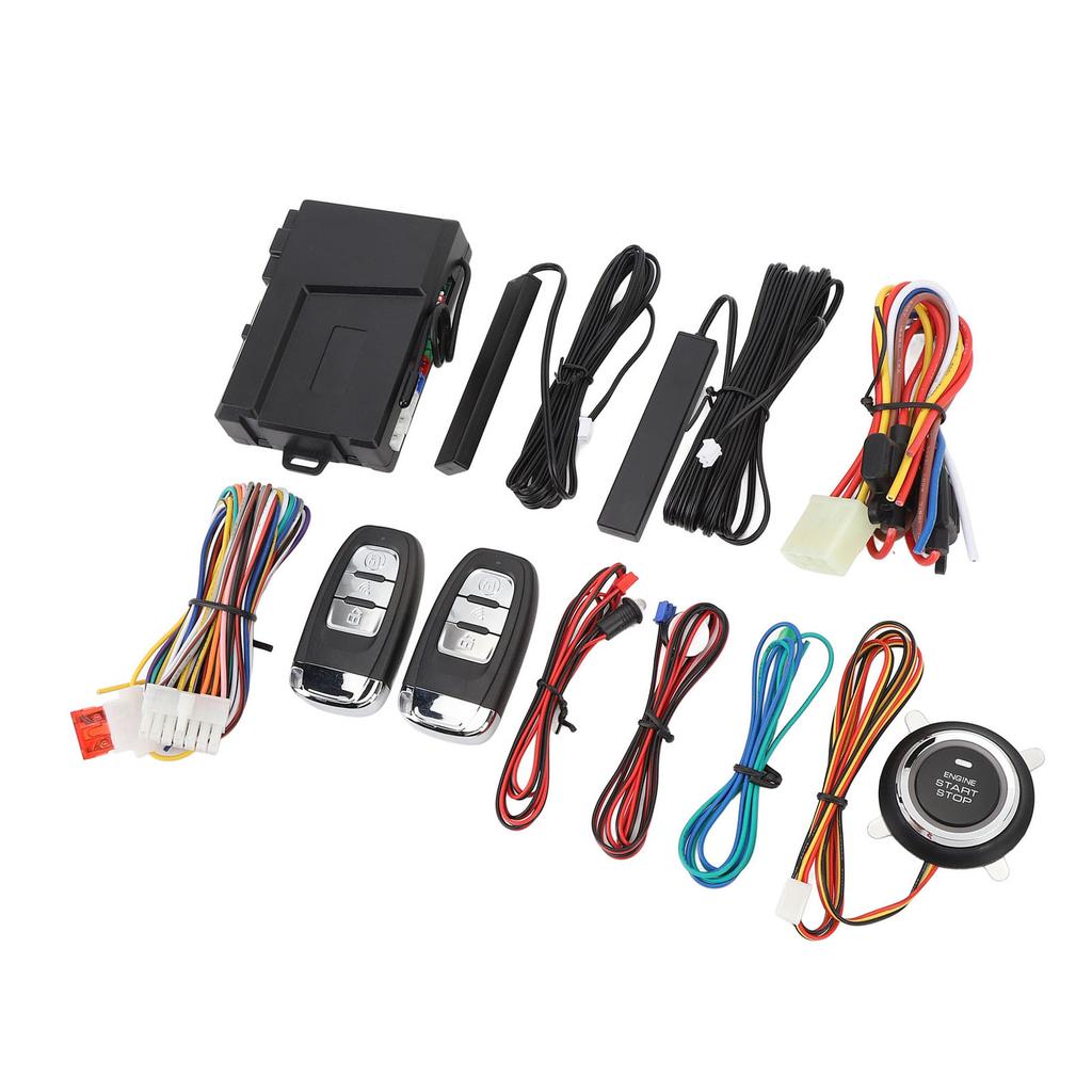 Система сигнализации без ключа для автомобиля, улучшенная безопасность, кнопка запуска, комплект системы дистанционного запуска для 12 В топлива
