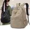 Nylon Backpack Women Large Capacity Travel Bag Lightweight Student Schoolbag