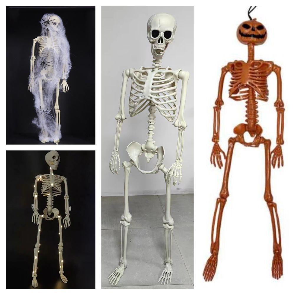 40CM Halloween Human Skeleton Plastic Bone Model Creative Body Figurine Outdoor Indoor