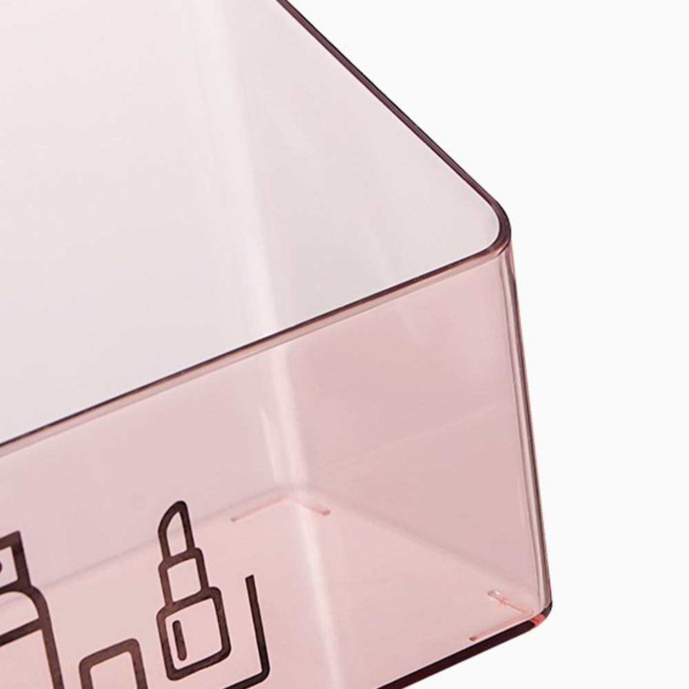 Rectangular Mirror Cabinet PS Cosmetic Makeup Organizer Jewelry Organizer Desk Storage Box Desktop