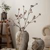 Wabi-Sabi Style Mottled Ceramic Vase - Retro Chinese Decor for Foyer, TV Cabinet, or Flower Arrangements