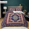 Mandala Duvet Cover Set Navy Blue Bohemian Chic Medallion Printed Soft Microfiber Bedding Set Double Queen King Size Quilt Cover