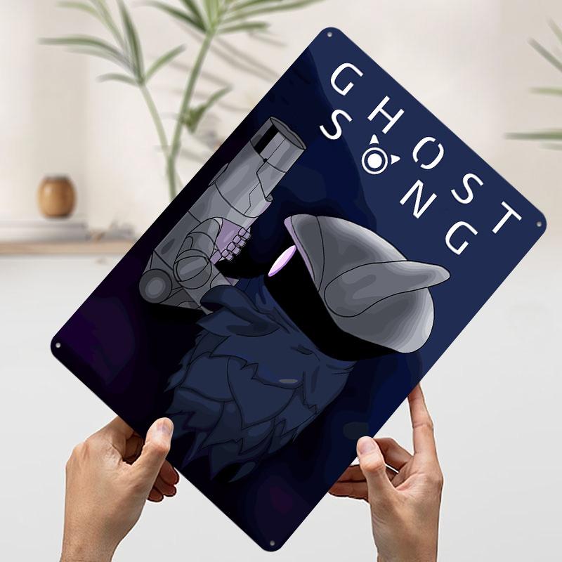 Ghost Song Game Tin Plaque Poster Customized Wall Art Retro Vintage Metal Signs for Man Cave Office Decoration Room Home Decor