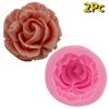 2pc Bloom Rose Silicone Cake Mold 3D Flower Fondant Mold Cupcake Candy Chocolate Decoration Baking Tool Moulds