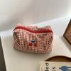 Multifunctional Cherry Cosmetic Bag Cotton Toiletry Bag Portable Travel Storage Bag  Unisex