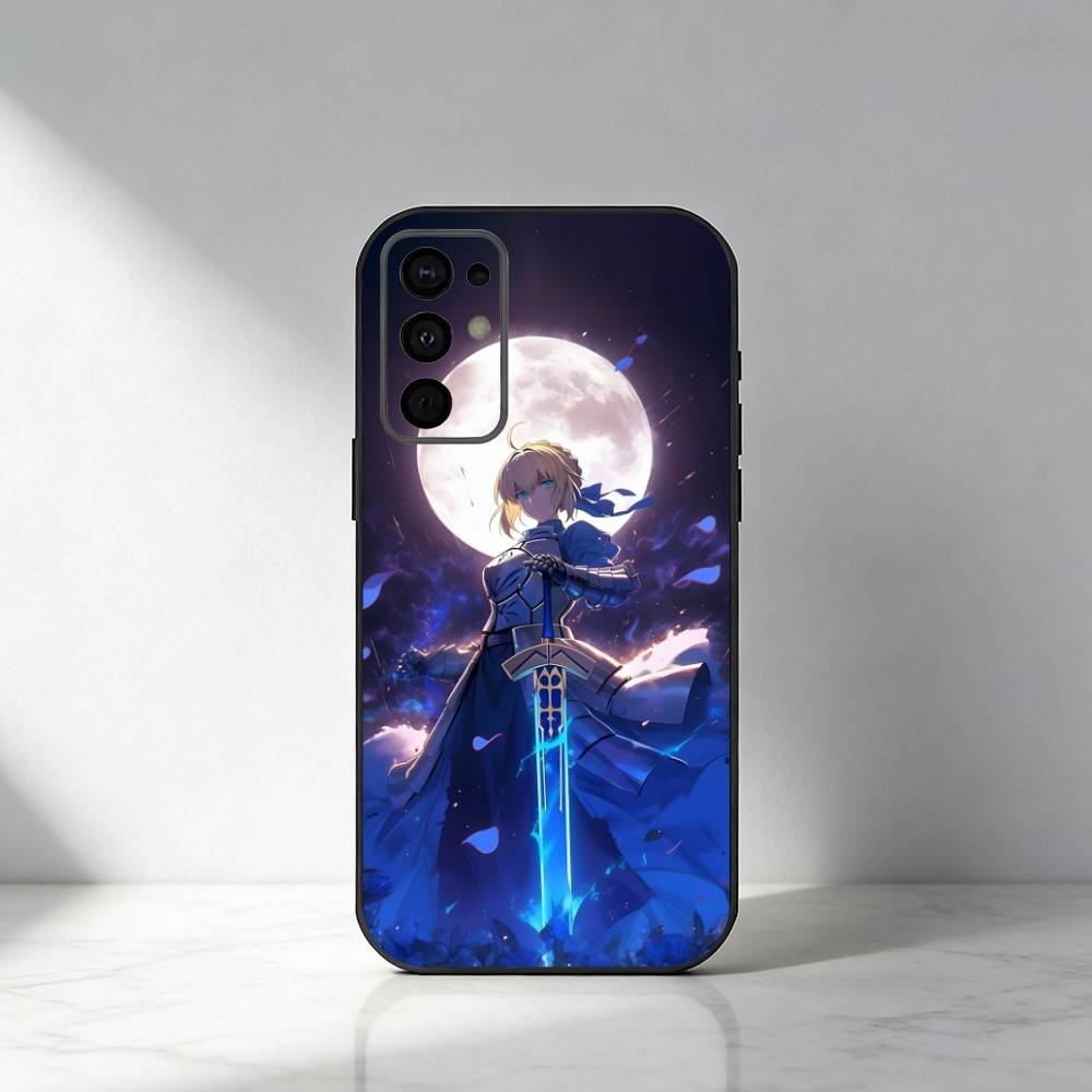 Чехол для телефона S-Saber Stay-night G-Gilgamesh F-Fate для Samsung S25,S24,S21,S22,S23,S20,Ultra,S26,Plus,Fe,Note,5G Черный