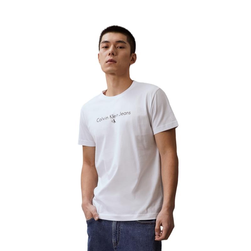 Calvin Klein Футболка с круглым вырезом и коротким рукавом с логотипом, унисекс, белая J318472YAF