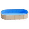 Oval Pool Liner, 375 x 732 cm UniBead Swimming Pool Liner for 120 cm Wall Height, Premium Vinyl, Easy Install with Leak-Proof Patches, Designed for