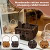 Handmade Rattan Woven Shopping Basket, Bath Basket, Outdoor Picnic Basket, Vegetable Shopping And Picking Old-fashioned Vegetable Basket.