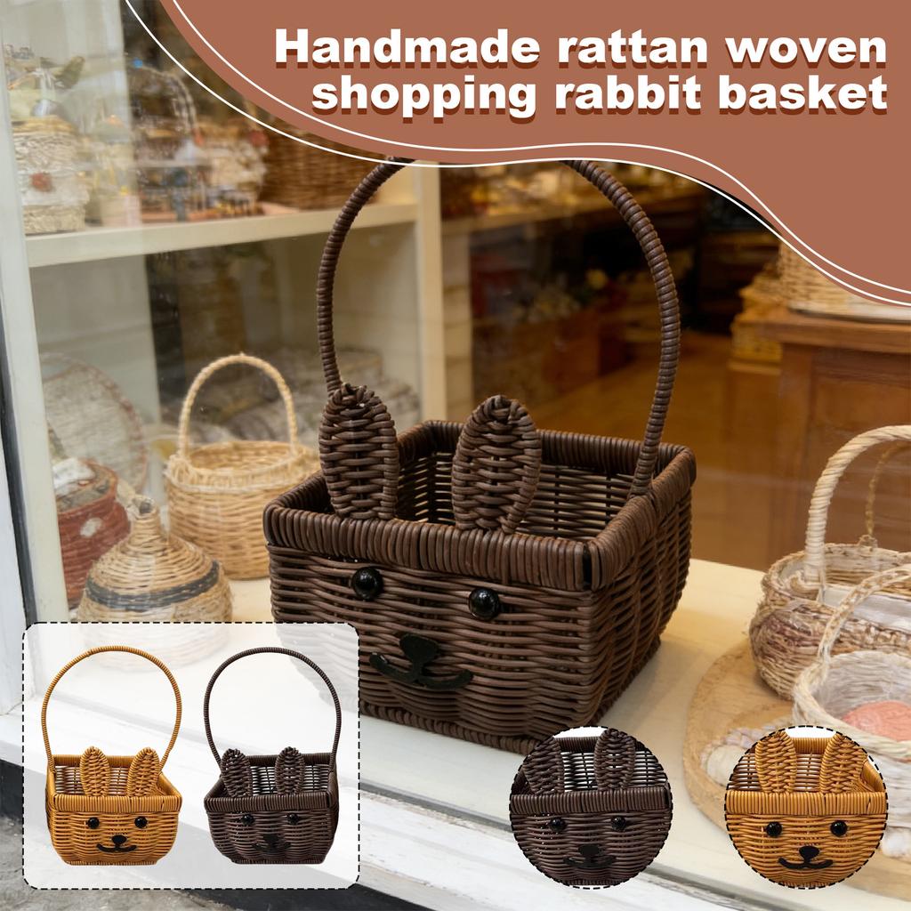 Handmade Rattan Woven Shopping Basket, Bath Basket, Outdoor Picnic Basket, Vegetable Shopping And Picking Old-fashioned Vegetable Basket.