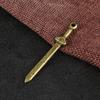 Retro Bagua Sword Brass Pendant Ancient Copper Small Pendant Wearable Rope Feng Shui Lucky Ornaments Decoration
