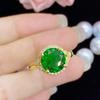 POMOiii Зеленое великолепное индивидуальное простое кольцо круглой формы для женщин, очаровательное свадебное и помолвочное ювелирное украшение, новинка, модное