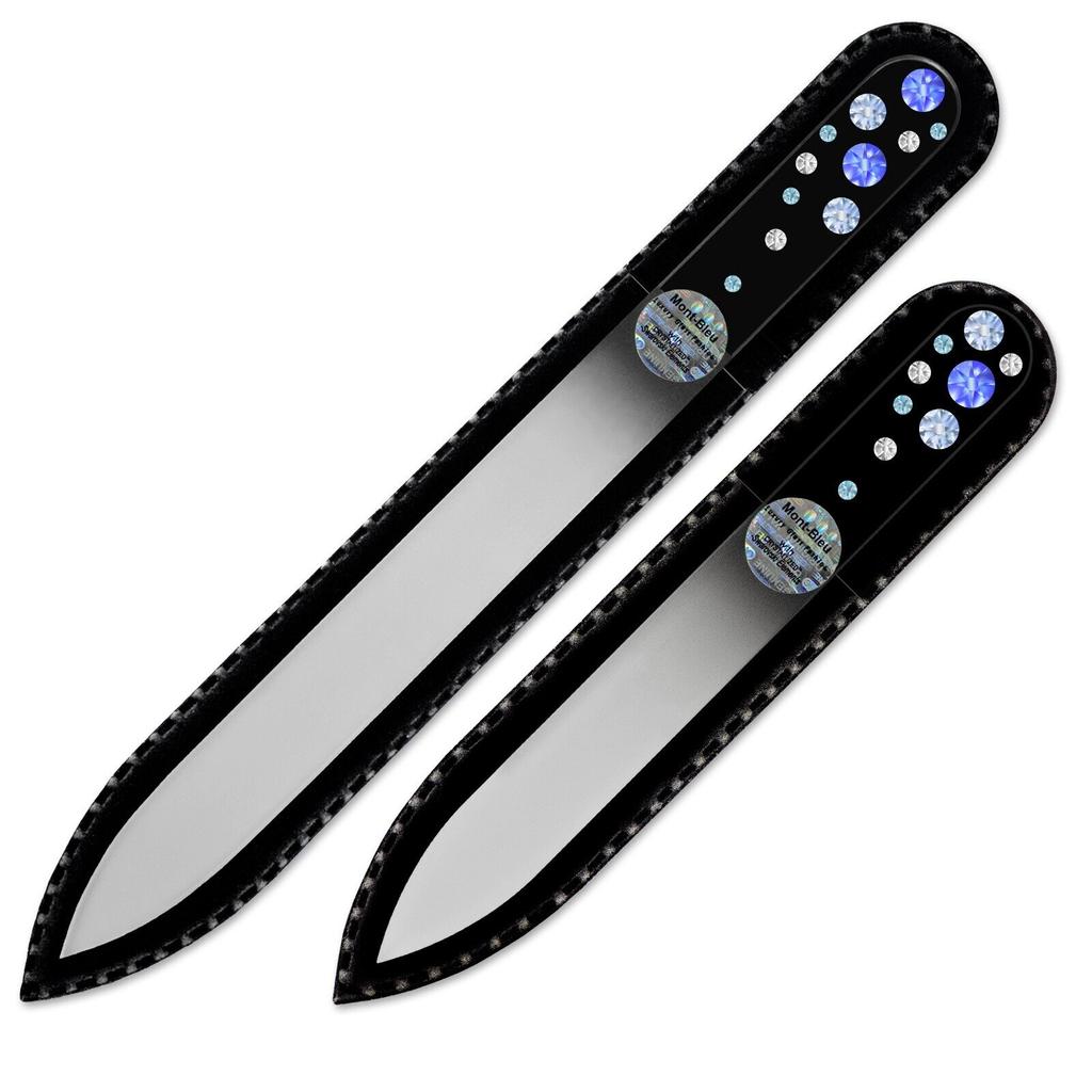 Набор из 2 пилочек для ногтей Black Crystal с кристаллами WB-MS