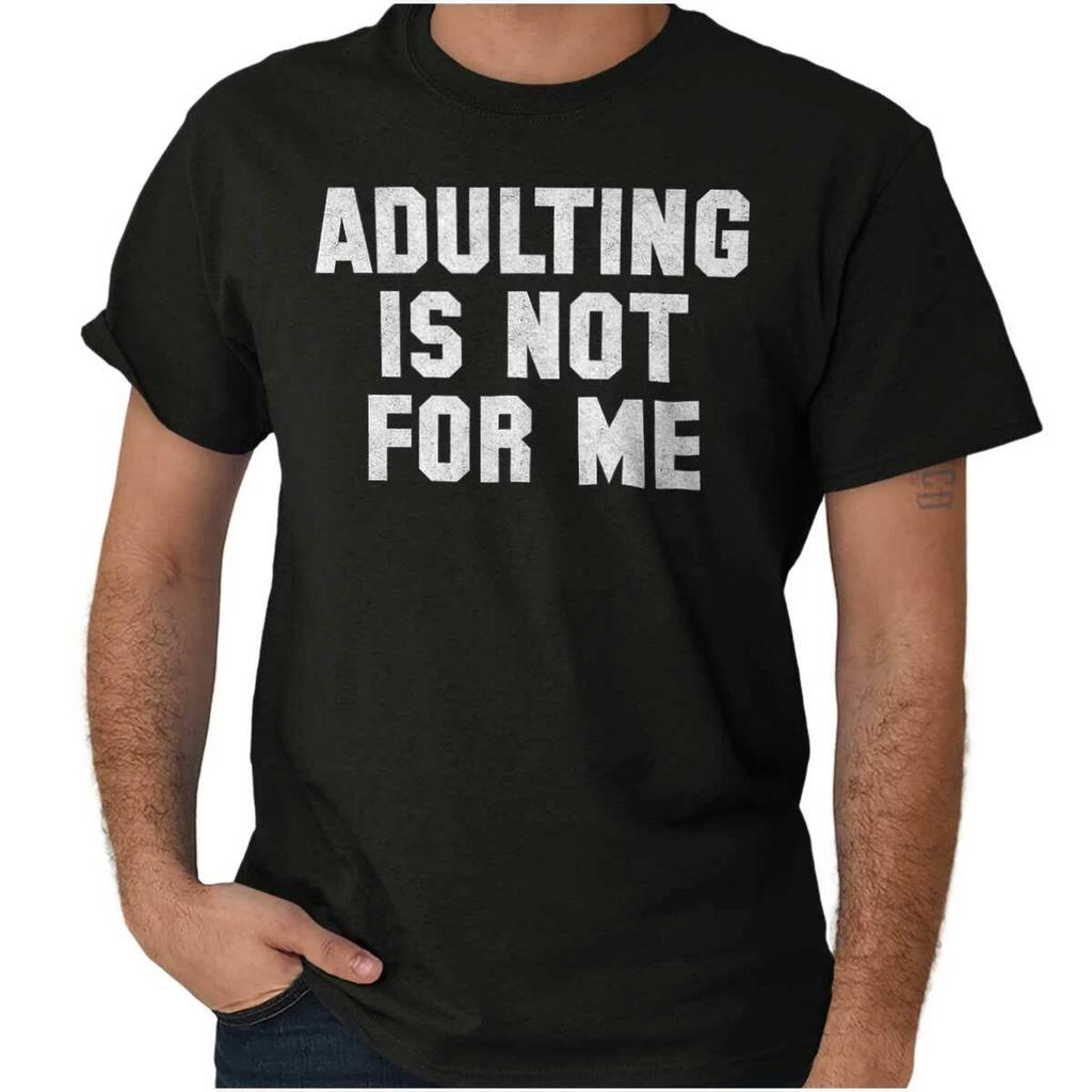 Done Adulting Procrastination Lazy College Womens or Mens Crewneck T Shirt Tee