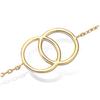 [L1274] - Gold Plated Bracelet 'Choréographie' (circles) - 20x13 Mm