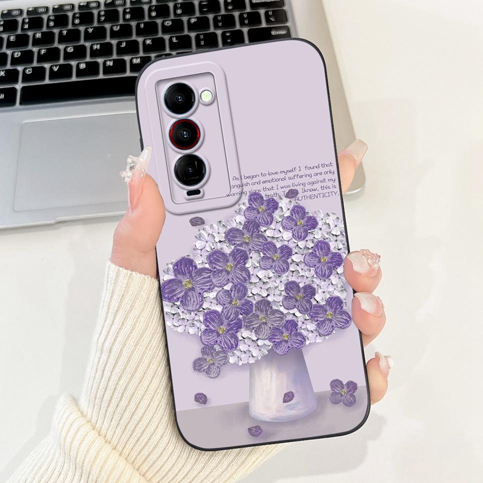 Для Tecno Camon 18 18i 18t 18 Premier Чехол Camon 18 P Чехлы для телефона Милый Мультяшный Роскошный Цветочный Рисунок Обложка Мягкий Силикон Чехол