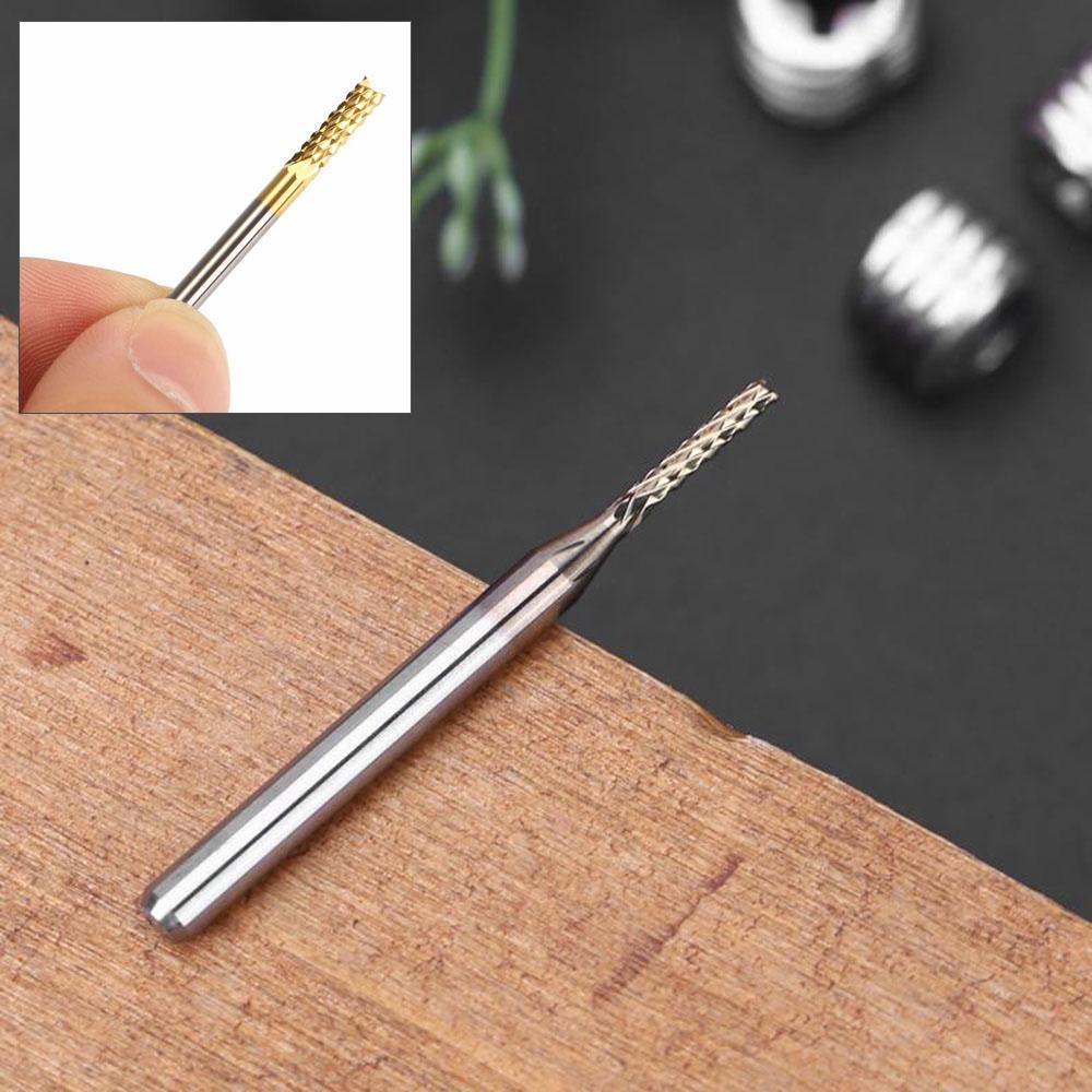 Carbide Engraving/Cutting Titanium Coated Shank Drill Bit Edge Cutter End Mill Milling Cutter