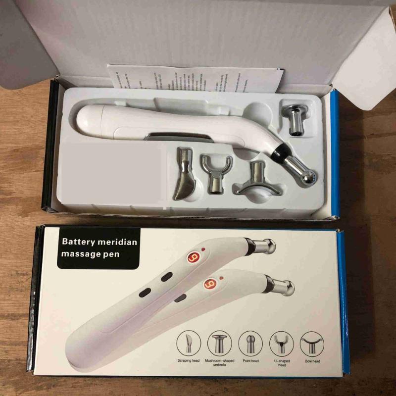 Электронная массажная ручка 5-в-1, ручка для акупунктуры, обезболивающая терапия, батарея/зарядка, мощная энергетическая ручка, инструменты для облегчения боли