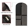 Garment Bag Waterproof Dustproof Hanging Clothes Cover Multi-Pocket Design Zipper Closure Clothing Storage Bag