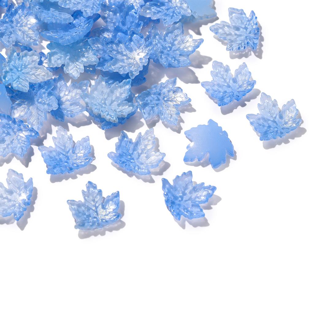 10Pcs/lot 20x20mm Gradient Color Maple Leaf Glass Bead Jewellery Making Beads for Bracelets Necklace DIY Craft Supplies