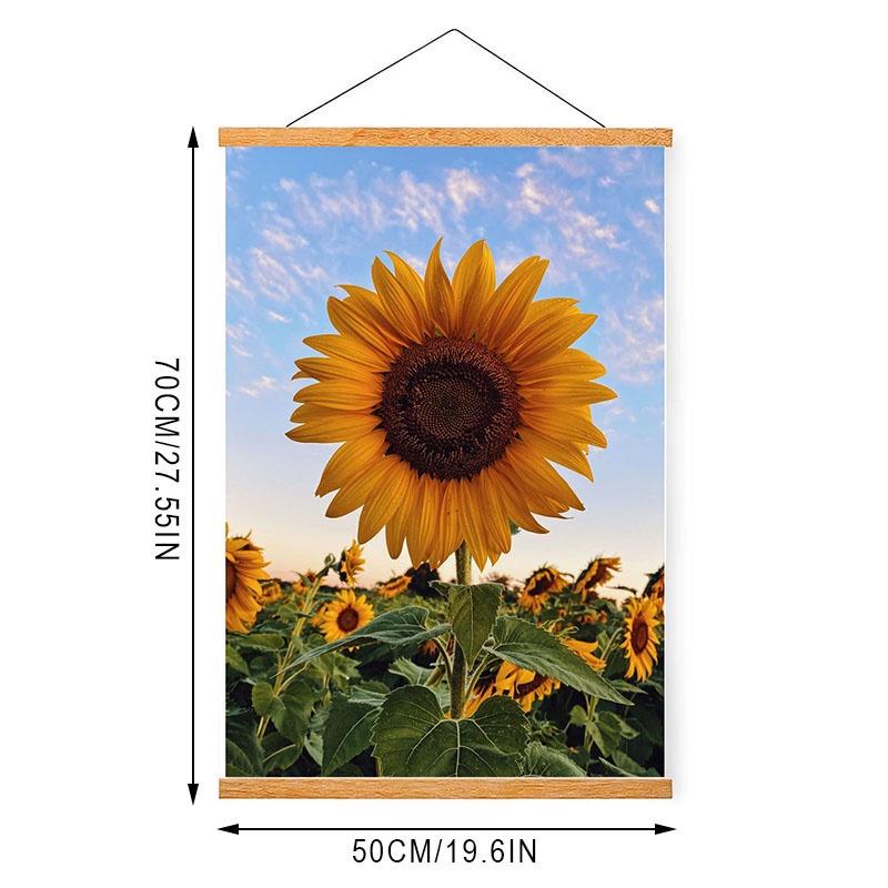 41 см/51 см магнитная вешалка для плакатов с подсолнухом, натуральная рамка, вешалка, рамка для живописи, фоторамка, настенная художественная рамка для рукоделия