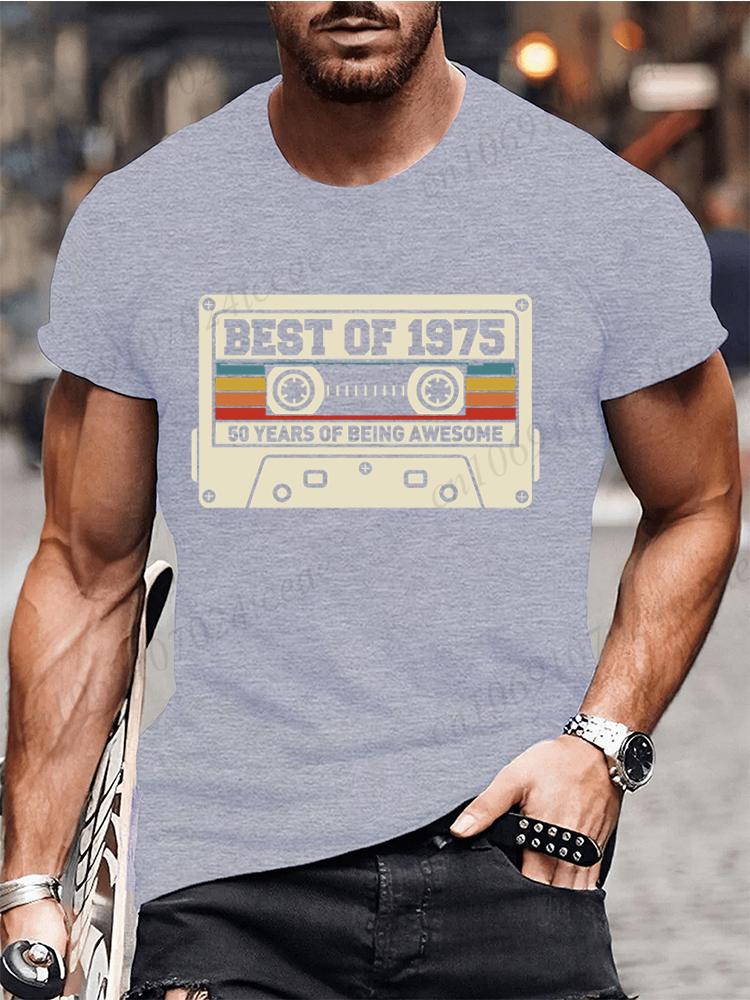 Best of 1975 50th Birthday Shirt, Retro 1975 Cassette T-shirts, Vintage 50th Birthday Gift for Women Men Tshirt, Party Tee Shirt