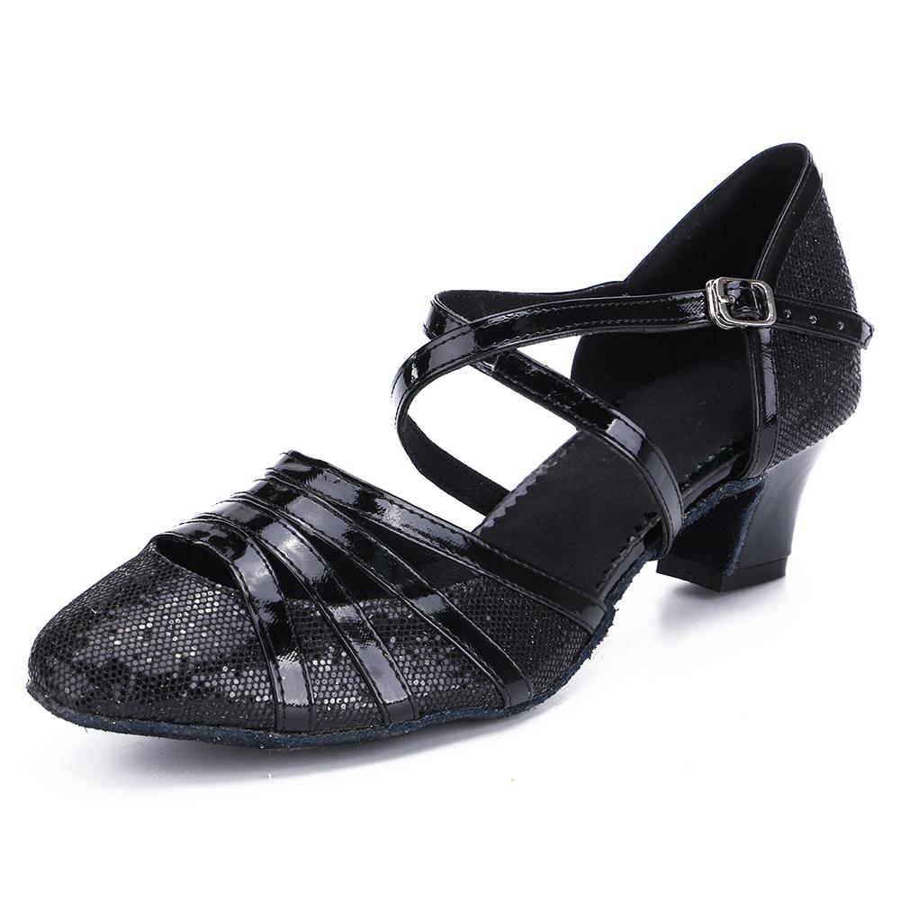 Fashion Women Latin Dance Shoes Waltz Tango Salsa Modern International Standard Dance Shoes Low Heel 4cm Soft Sole Indoor