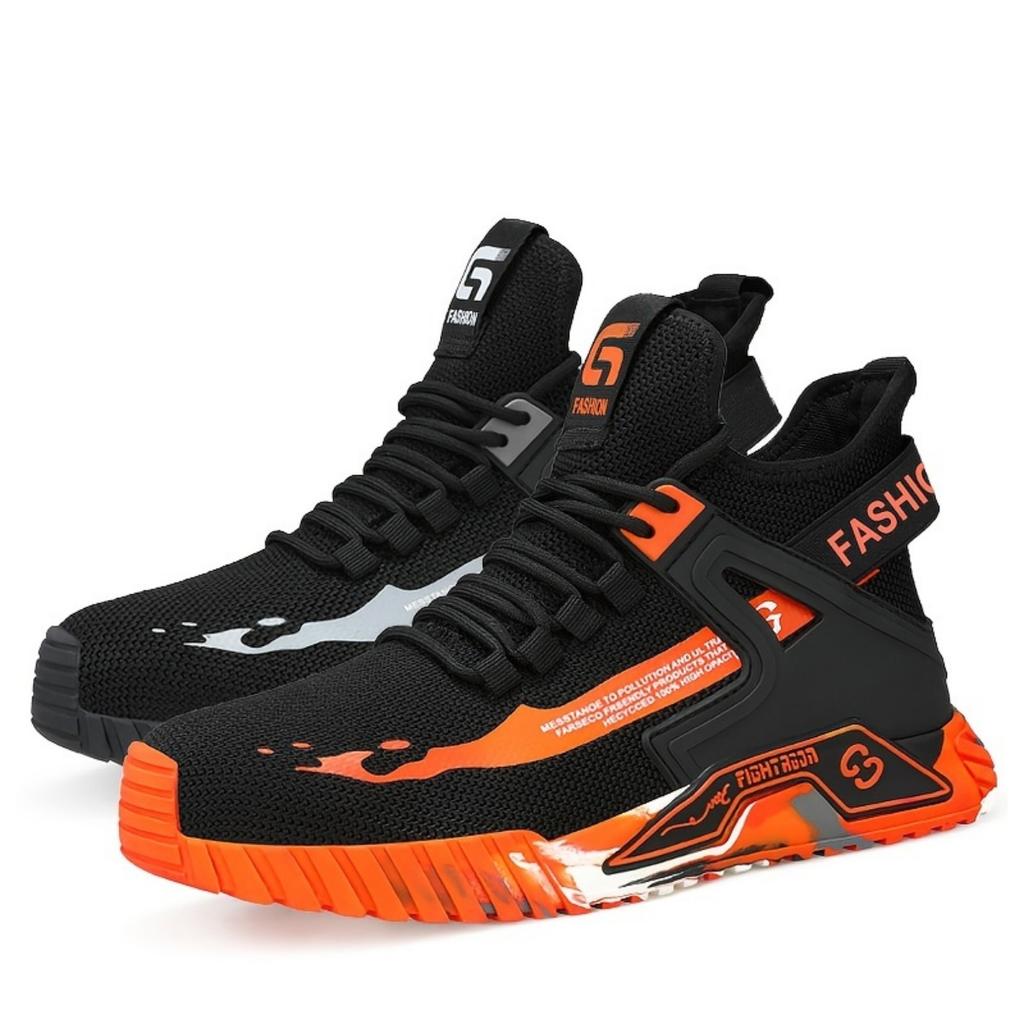 Мужская и женская модная защитная рабочая обувь, противоударный, удобный, дышащий тканевый верх, повседневная защита носка из стали на все времена года