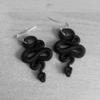 Black Snake Design Dangle Earrings Alloy Jewelry Goth Punk Style Personality Female Gift Club Party Accessories