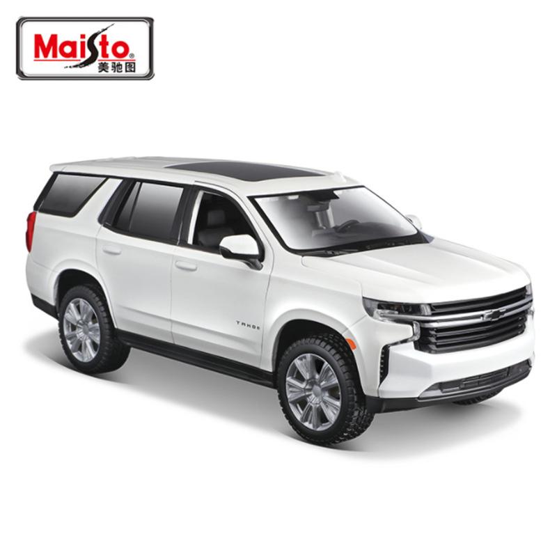 Maisto 1:24 2021 Chevrolet Tahoe SUV Alloy Car Model Diecast Metal Off-road Vehicles Car Model High Simulation Children Toy Gift