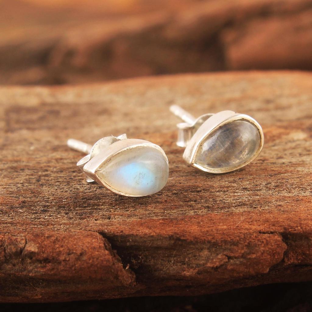 Серьги-гвоздики из натурального лабрадорита с сердоликом и лунным камнем, ювелирные изделия ручной работы из 100% стерлингового серебра 925 пробы