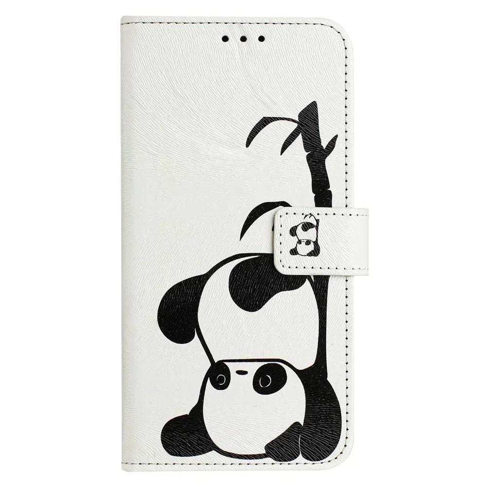 Leather Case For Moto Edge 50 Ultra Pro Edge40 Neo Edge30 Fuison Edge 5G 2024 Flip Wallet Card Slot Holder Cartoon Painted Cover