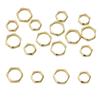 Copper Hollow Hexagonal Beads Ring For DIY Jewelry Making Craft Accessories