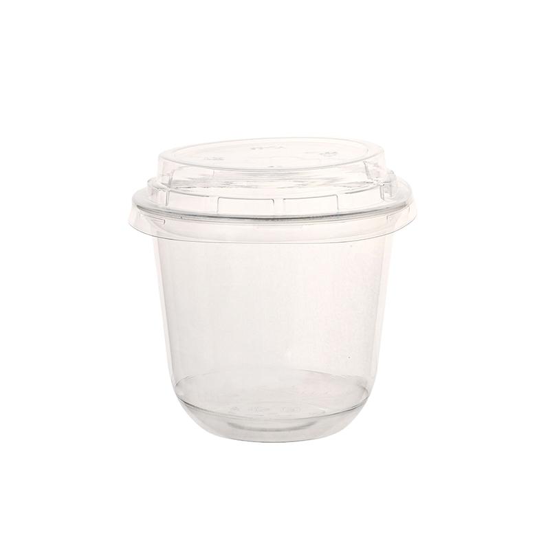 10Pcs 10Oz Disposable Mousse Cups Cake With Lid Clear Plastic Boxes Ice-Cream Dessert Picnic Pudding Jelly Dessert Yogurt Cups