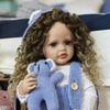 KEIUMI Модные голубоглазые куклы-реборн с полным телом, силиконовые виниловые куклы для девочек, новорожденные с локонами, модные детские подарки на день рождения и Рождество