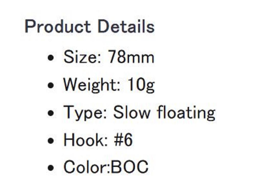 Jackson Jester Minnow 78SF Floating Lure CUR (2545)