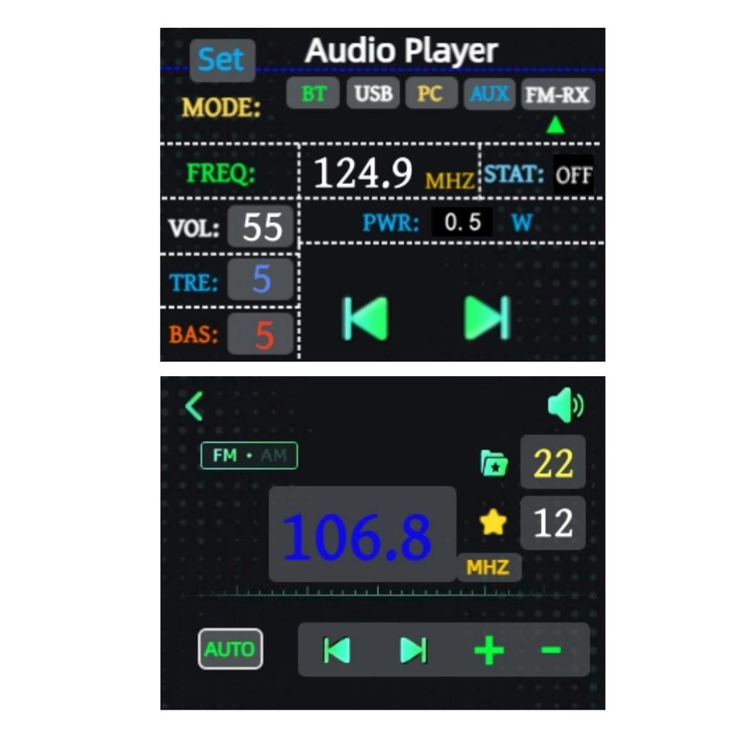 27 МГц - 125 МГц FM-передатчик Радио USB-звуковая карта Bluetooth Музыкальный плеер