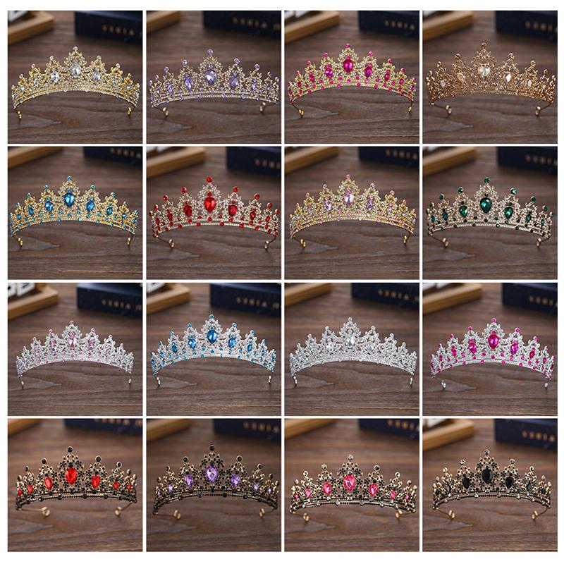 Принцесса королева винтажные диадемы и короны тиары для женщин свадебные свадебные вечеринки выпускной украшения для волос аксессуары