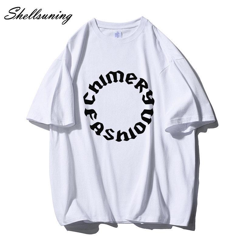 Shellsuning летние футболки с графическим принтом и буквенным принтом, женские модные базовые футболки большого размера с короткими рукавами, женские свободные топы с круглым вырезом для отдыха, крутая девушка