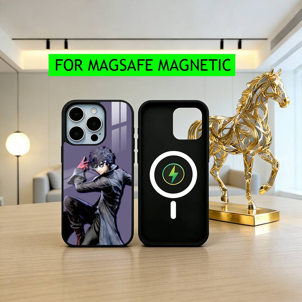 Чехол для телефона P-Persona 5 COOL Аниме для iPhone17,16,15,14,13,12,11 Plus,Pro Магнитный с Magsafe Беспроводная зарядка