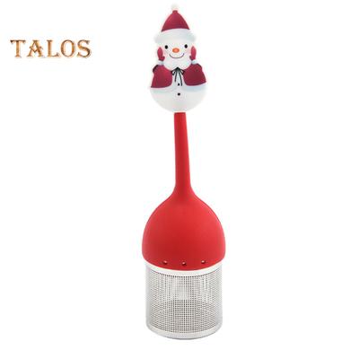 Рождественская мешалка для чая с мелкой сеткой, эффективное разделение, нержавеющая сталь, полезное ситечко для чая с рисунком рождественской елки, клетка для специй для супа