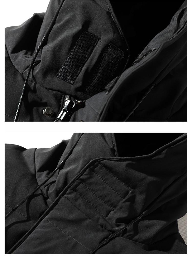 M-8XL Большой размер Средней длины Хлопковая одежда Мужская Зимняя Свободная Хлопковая куртка с капюшоном Теплое Пальто Однотонное Утепленное Хлопковое Пальто