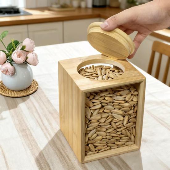 Большая емкость Банка для хранения с пылезащитной крышкой Прозрачный Многофункциональный Контейнер для фруктов Сухофруктов Орехов Зерна Крупы Приправ Листьев чая Коробка для хранения