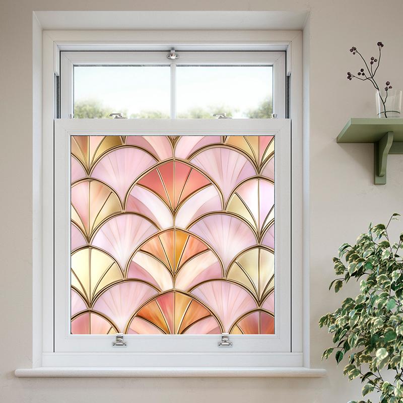 50x50 см электростатическая наклейка на стекло съемная наклейка на окно с цветком разноцветная