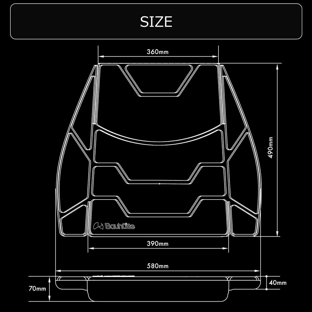 Bauhutte Gaming Cushion Large Spreads the Seat Flat Cushion for Gaming Chairs - - BC-150G-BK